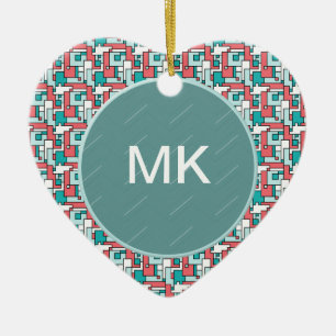 Retro Brick Pattern Ceramic Tree Decoration