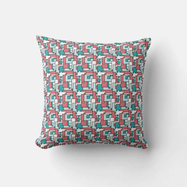 Retro Brick Pattern Cushion (Front)