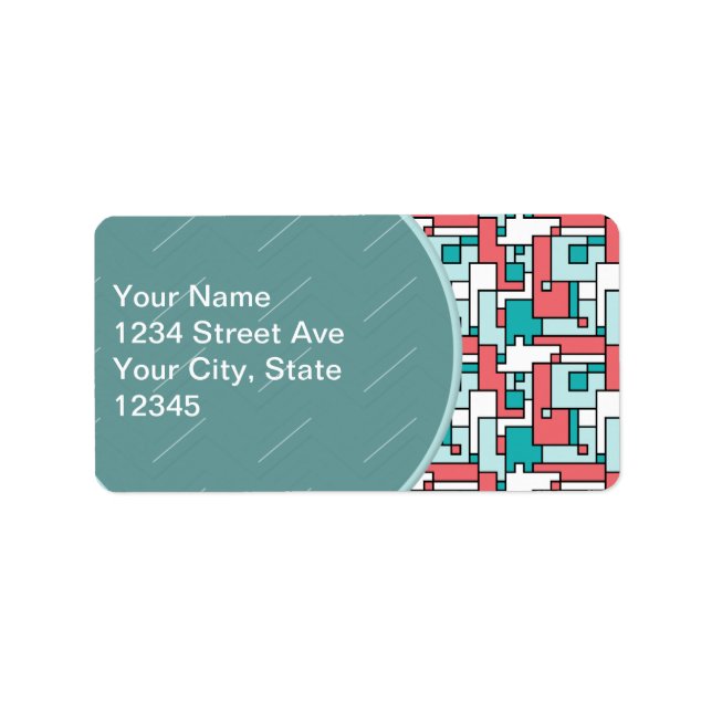 Retro Brick Pattern Label (Front)