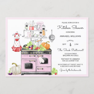 Retro Bridal Kitchen Shower Invitation