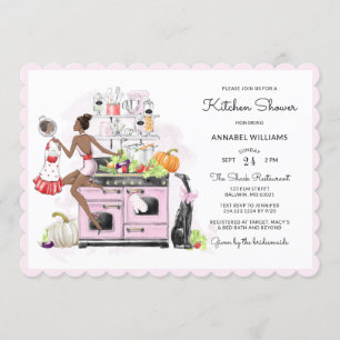 Retro Bridal Kitchen Shower Invitation