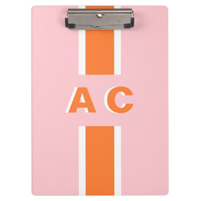 Retro Bridal Party Girl Personalised Monogram Clipboard (Front)