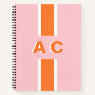 Retro Bridal Party Personalised Monogram  Notebook