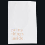 Retro Bridal Shower Gift Favour Swag Bag A115<br><div class="desc">Our paper gift bag combines retro style lettering and modern line art flowers - a beautiful way to share gifts or party favours with guests at your bridal shower. This item is part of our Annie wedding collection A115,  please visit our store to view coordinating items.</div>