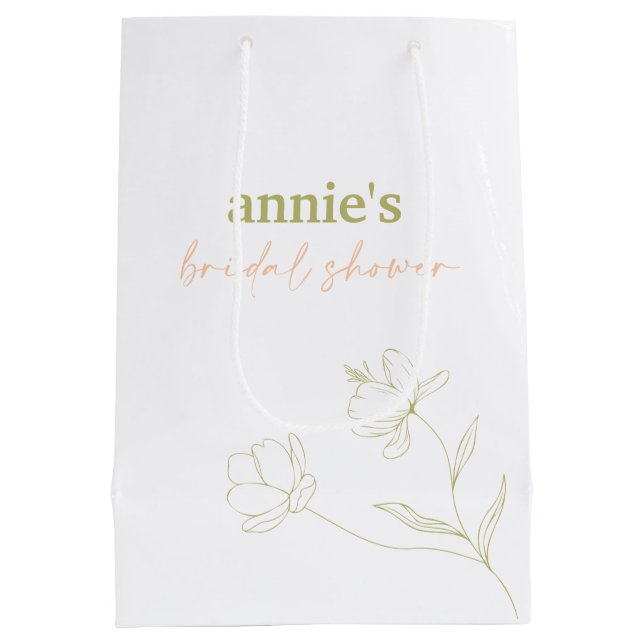 Retro Bridal Shower Gift Favour Swag Bag A115 (Back)