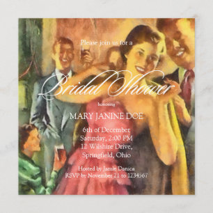 Retro Bridal Shower Invitation