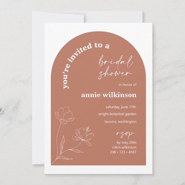 Retro Bridal Shower Invitation Wedding Party (Front)