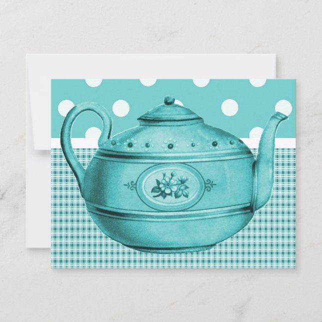 Retro Bridal Tea Invitation (Front)
