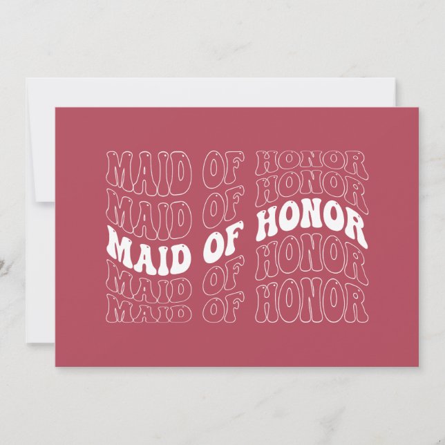  Retro Bride Bridesmaid Invitation (Front)