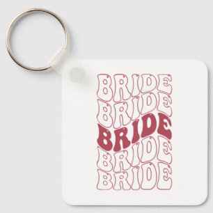 Retro Bride Bridesmaid Key Ring