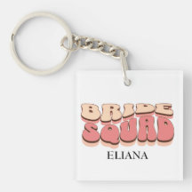 Retro Bride Squad Bridesmaid Name Bachelorette