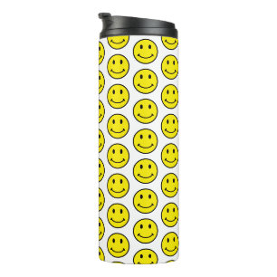 Retro Bright Big Yellow Smile Face Thermal Tumbler
