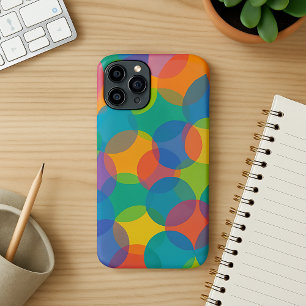 Retro Bright Colors Amorphous Shapes Art Pattern