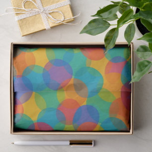 Retro Bright Colors Amorphous Shapes Art Pattern Tissue Paper