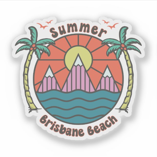 Retro Brisbane Beach Sunset (Front)