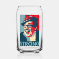 Retro British Comedy Can Glass