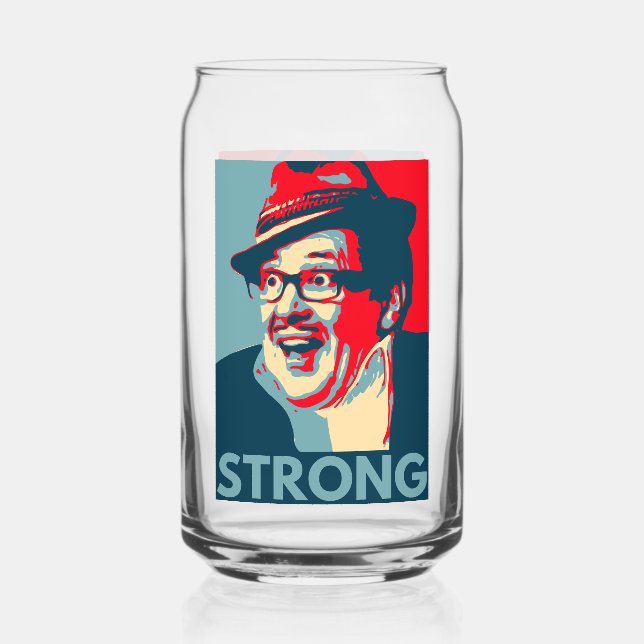 Retro British Comedy Can Glass (Front)
