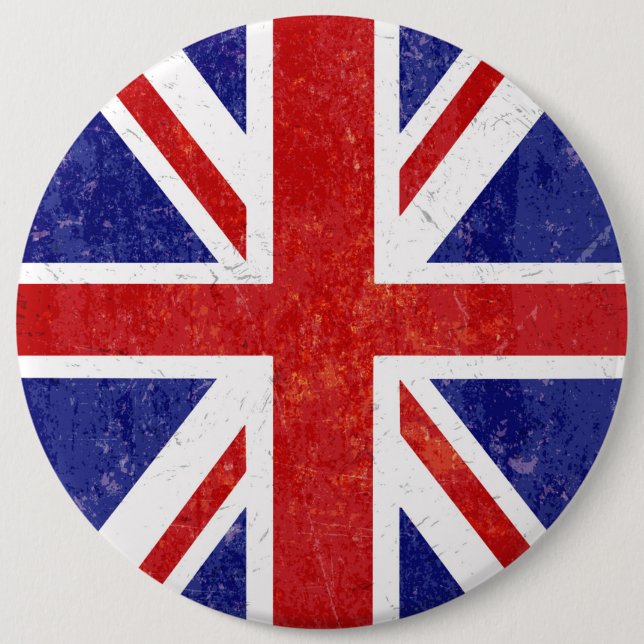 Retro British flag 6 Cm Round Badge (Front)