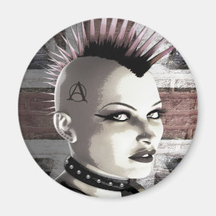 Retro British Punk Fashion Magnets
