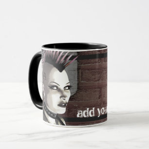 Retro British Punk Personalised Mugs