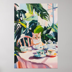 Retro British Shorthair Poster, British Shorthair Poster