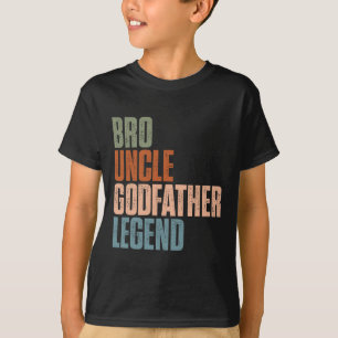Retro Bro Uncle Godfather Legend Funny Uncles Fath T-Shirt