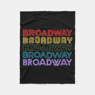 Retro Broadway Music Lover Theatre Musical Theater Fleece Blanket