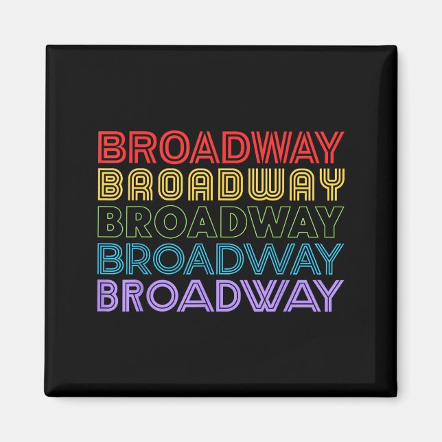 Retro Broadway Music Lover Theatre Musical Theater Magnet (Front)