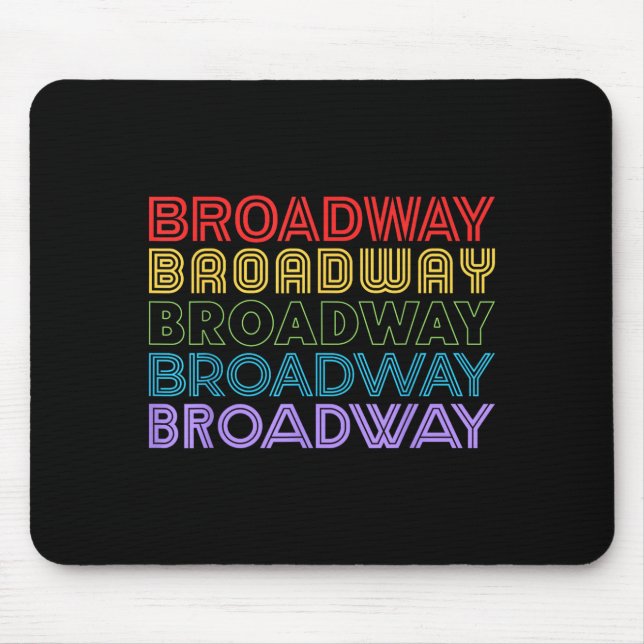Retro Broadway Music Lover Theatre Musical Theater Mouse Mat (Front)