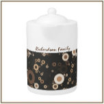 Retro Brown and Beige Circle Pattern<br><div class="desc">Retro brown and beige circle pattern. Warm earth tones.  Artsy and whimsical. Add your name to personalise.</div>