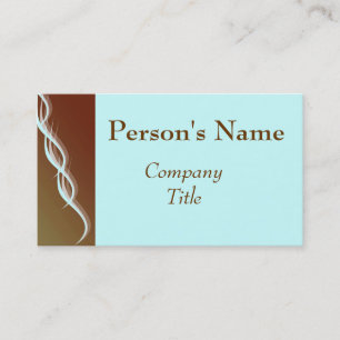 Retro Brown & Blue Business Card