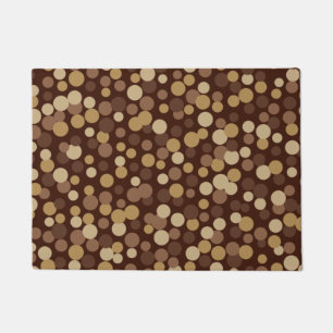 Retro Brown Dots Doormat Rug Gift