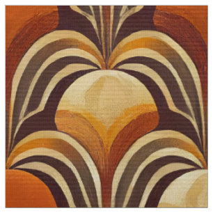 Retro brown seventies seamless pattern fabric