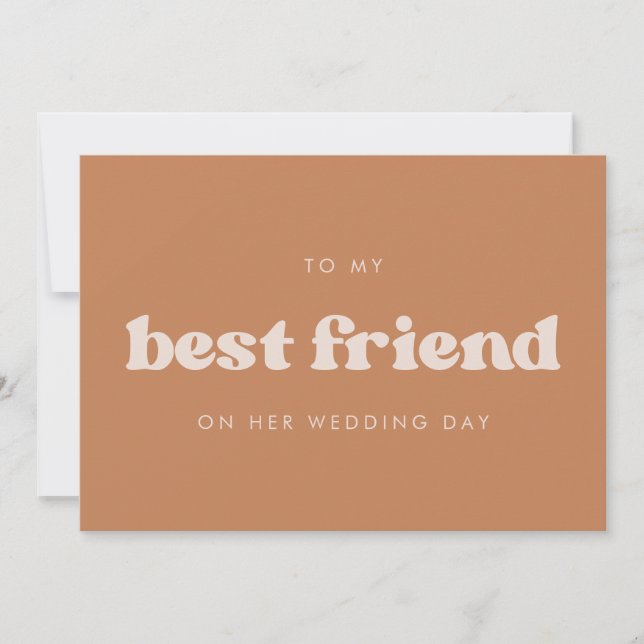 Retro brown sugar To my best friend wedding day Invitation (Front)