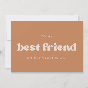 Retro brown sugar To my best friend wedding day Invitation