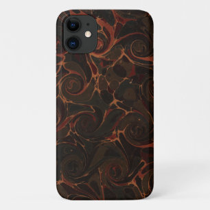 Retro Brown Swirls iPhone 11 Case