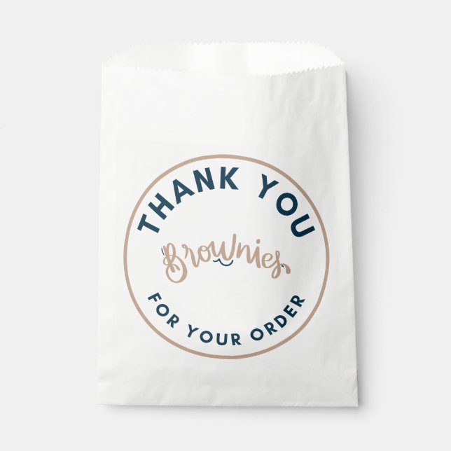 Retro Brownies thank you for your order Favour Bags (Front)
