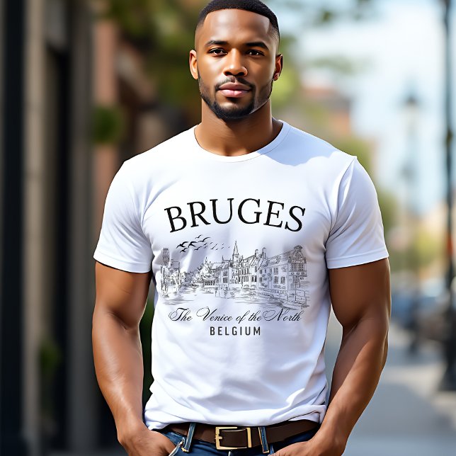 Retro Bruges Belgium – Classic European Cities T-Shirt (Creator Uploaded)