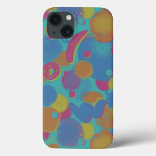 Retro Brush Pattern iPhone 13 Case