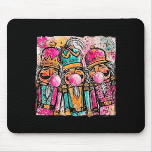 Retro Brushstroke Nutcracker Blowing Bubble Gum Ch Mouse Mat