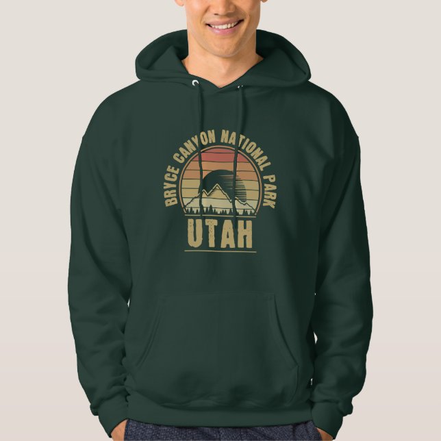 Retro Bryce Canyon National Park Utah Hoodie (Front)