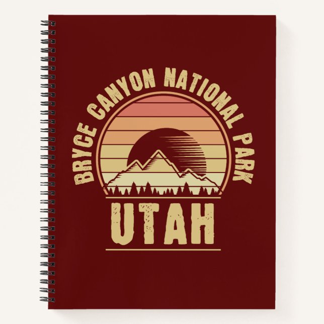 Retro Bryce Canyon National Park Utah Notebook (Front)
