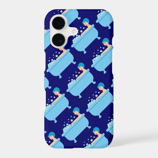 Retro Bubble Bath Girl iPhone Case