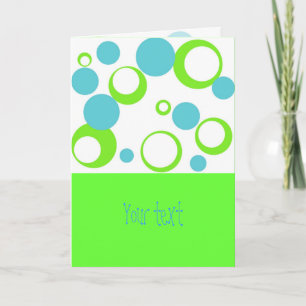 Retro Bubble Note Card
