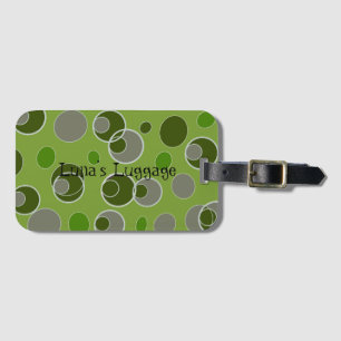 Retro Bubble Pattern Luggage Tag