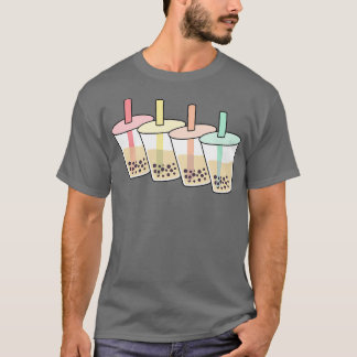 Retro Bubble Tea Shirts Women Boba Milk Tea Shirt 