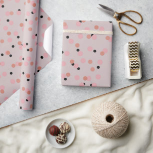 Retro Bubblegum Confetti Mid-Century Dots Wrapping Paper