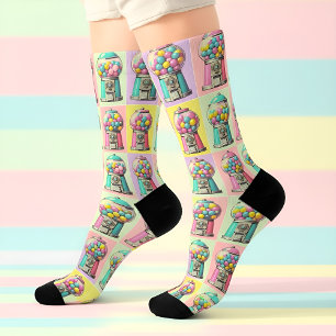Retro Bubblegum machine Socks