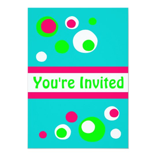 Retro bubbles invitation