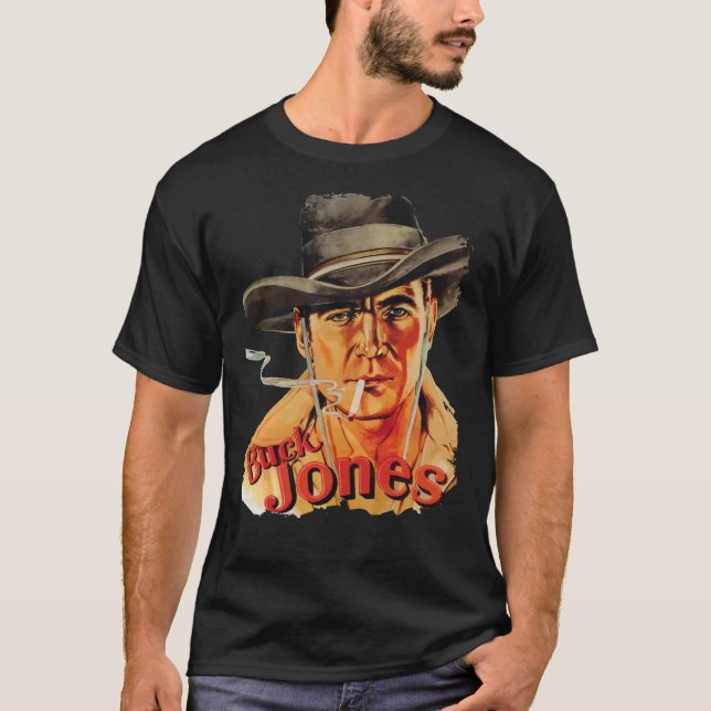 Retro Buck Jones with Cigarette Classic T-Shirt (Front)